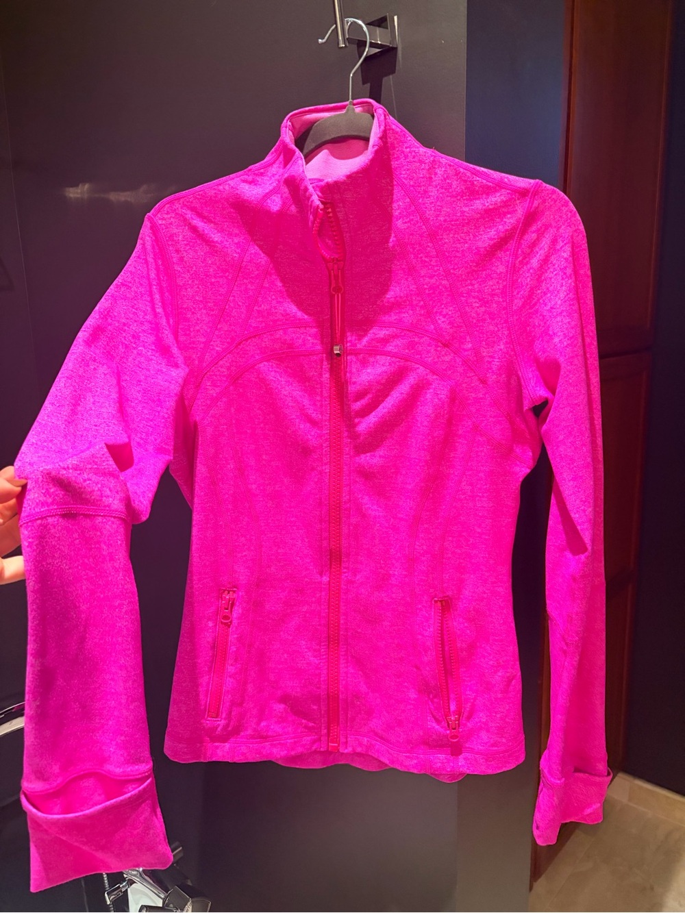 Lululemon Define Jacket Hot Pink/Pink Zipper Good/Excellent Size 8 - Picture 3 of 7